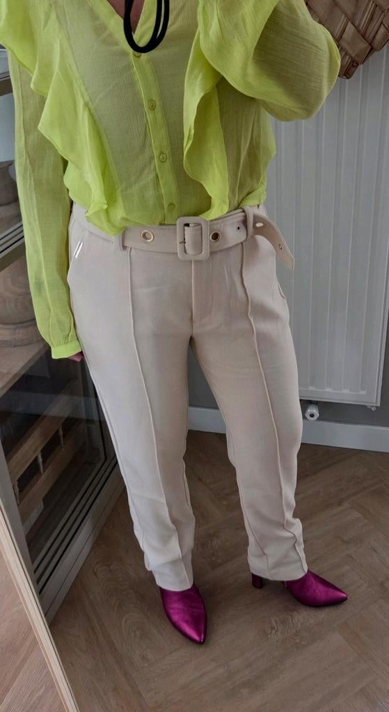 Harper & Yve Mae-Pa Pantalon XL - Nieuwstaat met ceintuur, Beige, Maat 46/48 (XL) of groter, Nieuw, Ophalen of Verzenden