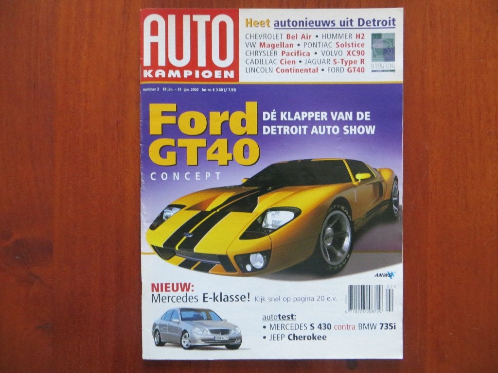 Autokampioen 2 2002 Ford GT40, E-klasse, Cherokee, MB S 430, Ophalen of Verzenden, Nieuw, Ford