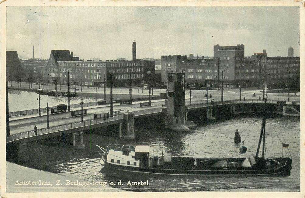 304-242-003 Amsterdam Z. Berlage-brug o. d. Amstel, Ophalen of Verzenden, Voor 1920, Noord-Holland
