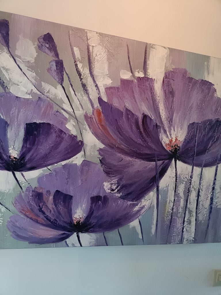 Schilderij op linnen i.g.st zien is kopen, Ophalen of Verzenden