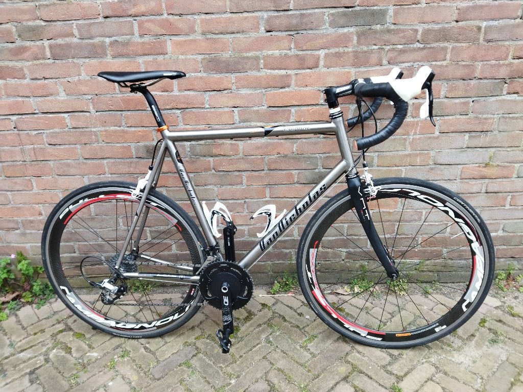 Van Nicolaas Chinook Titanium Frame Carbon Wielset Maat 61, 28 inch, Zo goed als nieuw, 57 tot 61 cm, Meer dan 20 versnellingen
