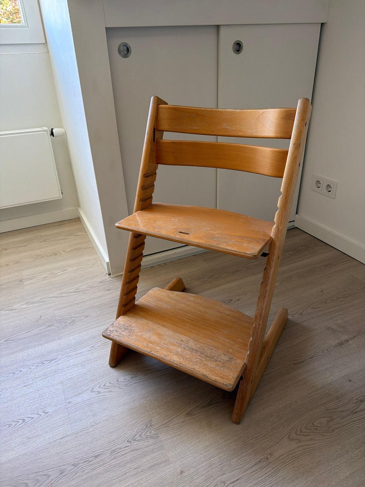 Stokke Trip Trap stoel met baby set en kussen, Ophalen, Gebruikt, Meegroeistoel, Gordel(s)