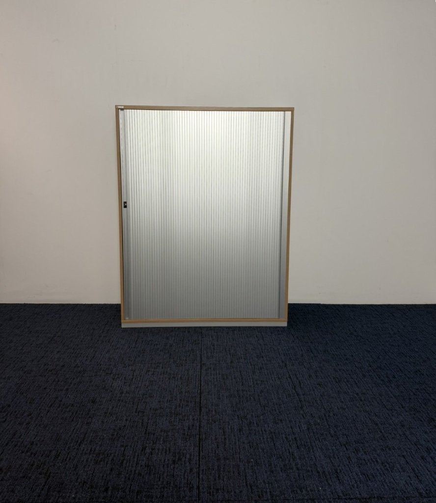 Roldeurkast Palmberg, kersen havanna/aluminium, 156 x 120 cm, Ophalen, Gebruikt