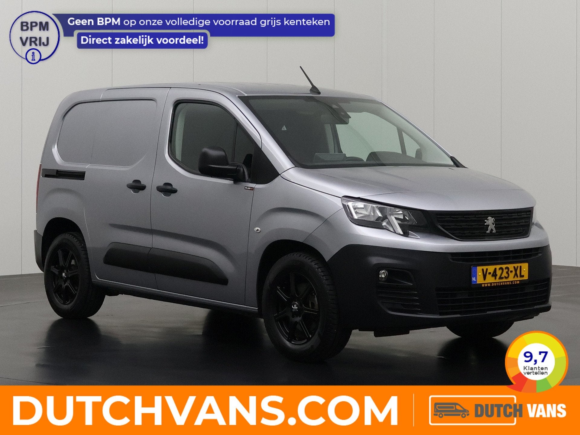 Peugeot Partner 1.6BlueHDI Grip | 3-Zits | Euro 6 | Navigati, Voorwielaandrijving, Stof, Gebruikt, 4 cilinders