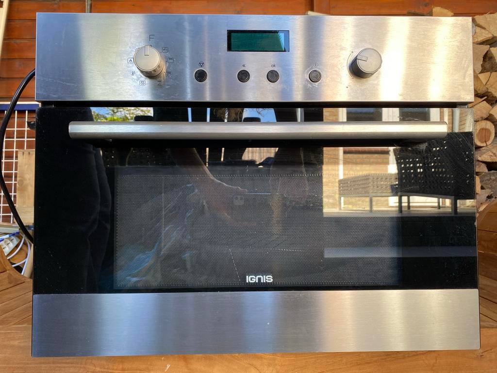 Ignis Combi Magnetron met Ovenfunctie - Gebruikt, Goede Staa, Ophalen, Gebruikt, Oven met grill, Inbouw