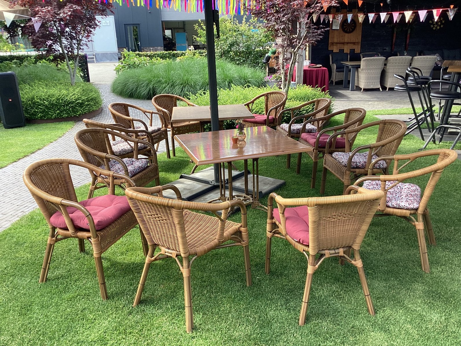 Terrasstoelen met tafel, Ophalen, Gebruikt, 2 zitplaatsen