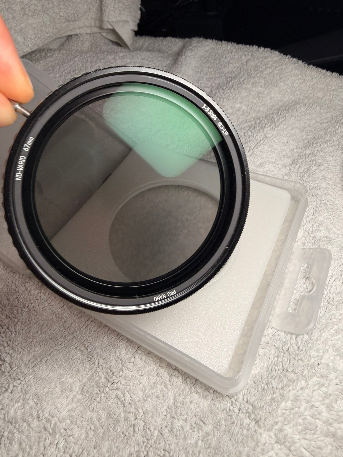 NiSi ND-VARIO Pro Nano 1-5 Stops (0.3-1.5) 67mm ND-filter, 60 tot 70 mm, Zo goed als nieuw, Multi-coating, ND-filter