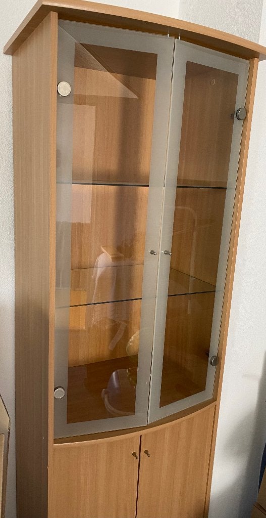 Vitrine kast, Huis en Inrichting, Kasten | Vitrinekasten, Ophalen, Met deur(en), 50 tot 100 cm, Zo goed als nieuw