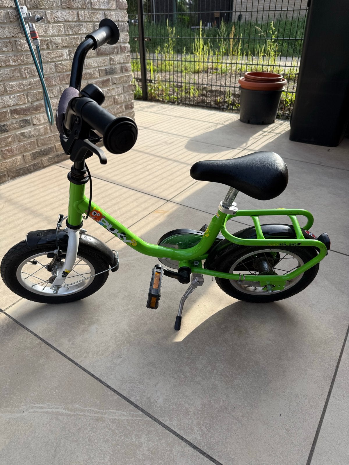 Puky kinderfiets groen, 12 inch, met terugtraprem, Ophalen, Gebruikt, Terugtraprem, Minder dan 16 inch
