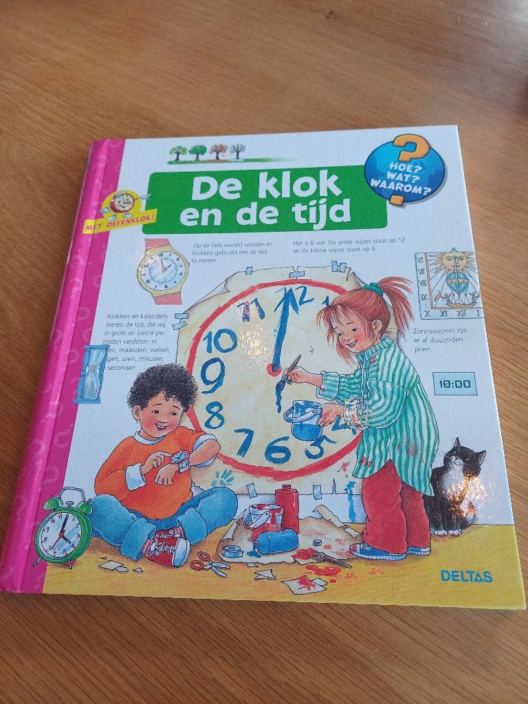 De klok en de tijd (boek klok kijken) - hoe, wat, waarom?, Ophalen of Verzenden, Zo goed als nieuw, Non-fictie