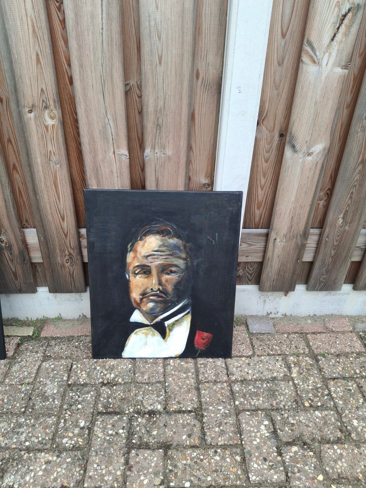 Schilderij Marlon Brando als Don Corleone, Ophalen, Doek, Portret of Personen, Realistisch