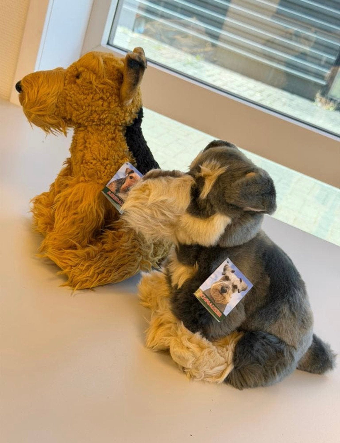 2x Faithful Knuffelhond Schnauzer Airedale knuffel honden, P, P, P, Nieuw