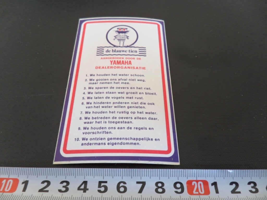 sticker yamaha buitenboordmotoren de blauwe tien *, Ophalen, Zo goed als nieuw