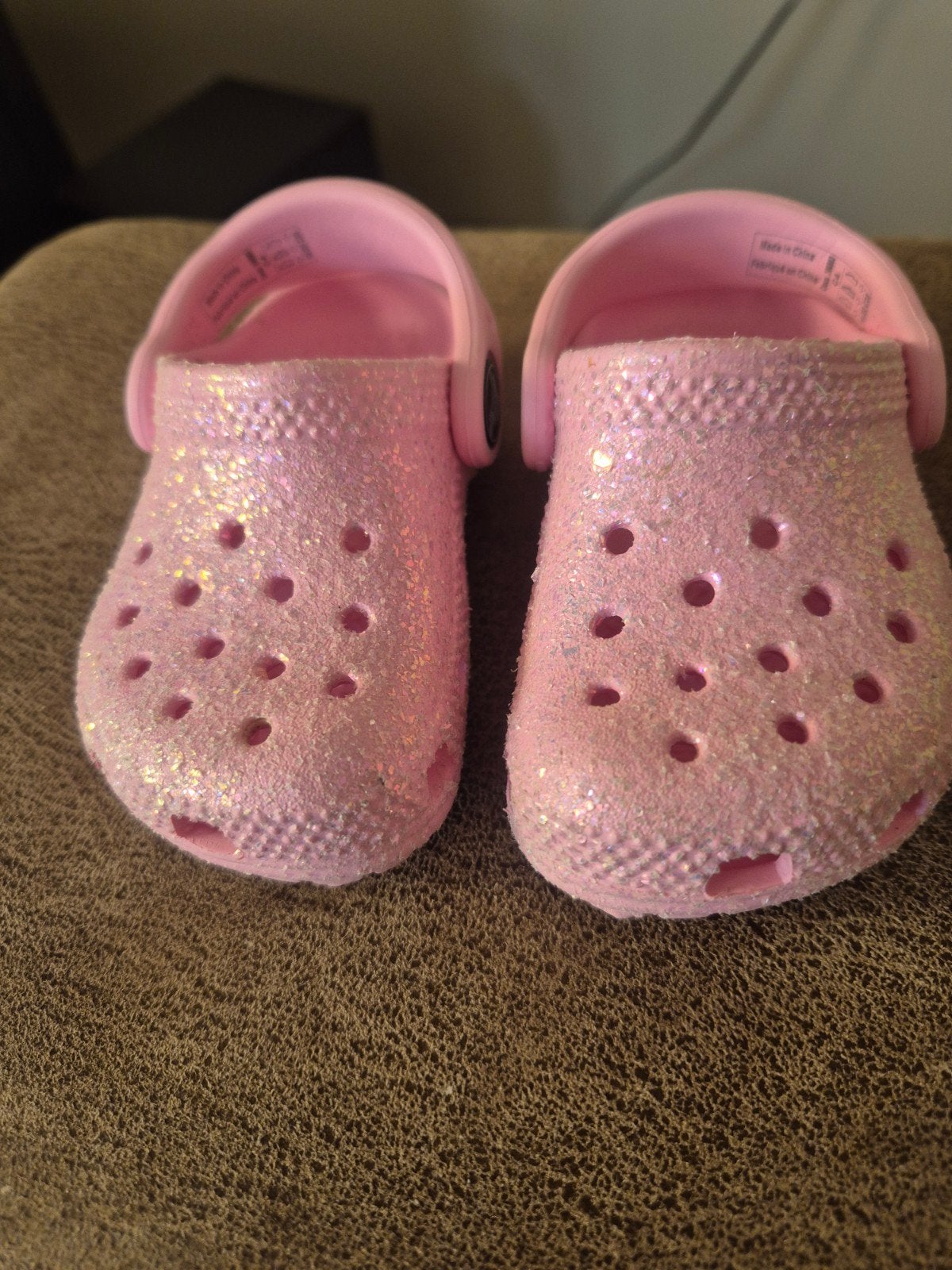 crocs roze glitter maat C4, Crocs, Meisje, Schoenen, Ophalen of Verzenden
