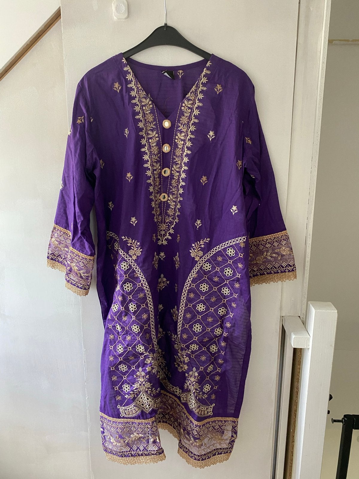 Nieuw 3-delig Salwar Kameez XXL - Luchtig Katoen, Kleding | Dames, Paars, Maat 46/48 (XL) of groter, Nieuw, Ophalen of Verzenden