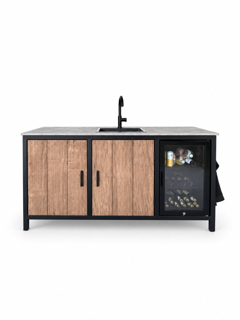 Luxe buitenkeuken met koelkast & spoelbak, Tuin en Terras, Ophalen, Maatwerk, Inbouw, Nieuw