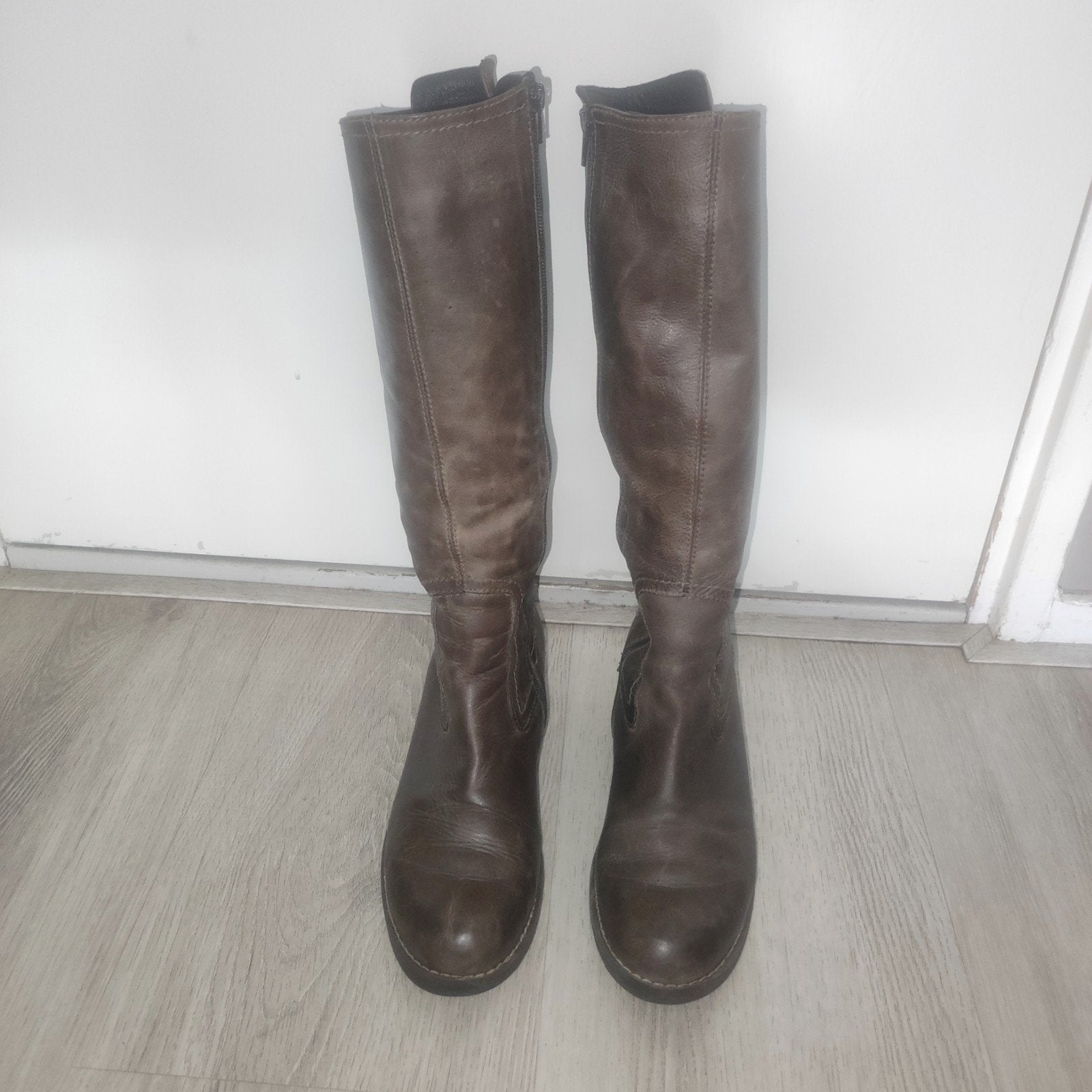 Wolky Dames Nubuck Leren Laarzen Maat 41, Kleding | Dames, Schoenen, Hoge laarzen, Wolky, Bruin, Verzenden