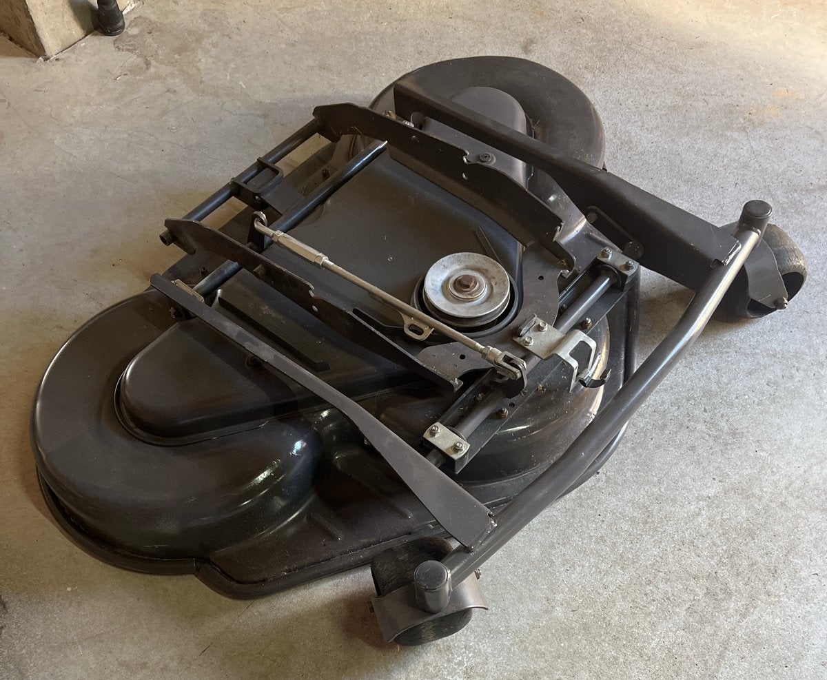 Husqvarna frontmaaier maaidek 112cm, Tuin en Terras, Ophalen, Gebruikt, Mulchfunctie, 90 tot 120 cm