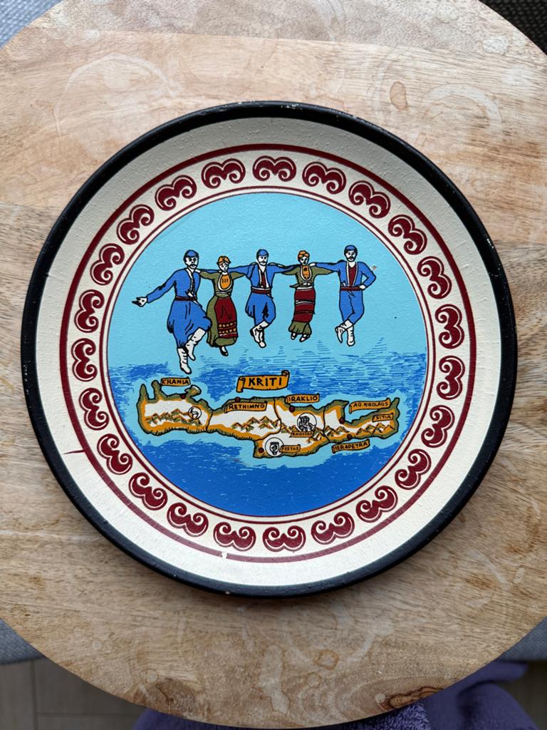 Handgemaakte Kriti wandplaat - Adams, Made in Greece, Ophalen of Verzenden