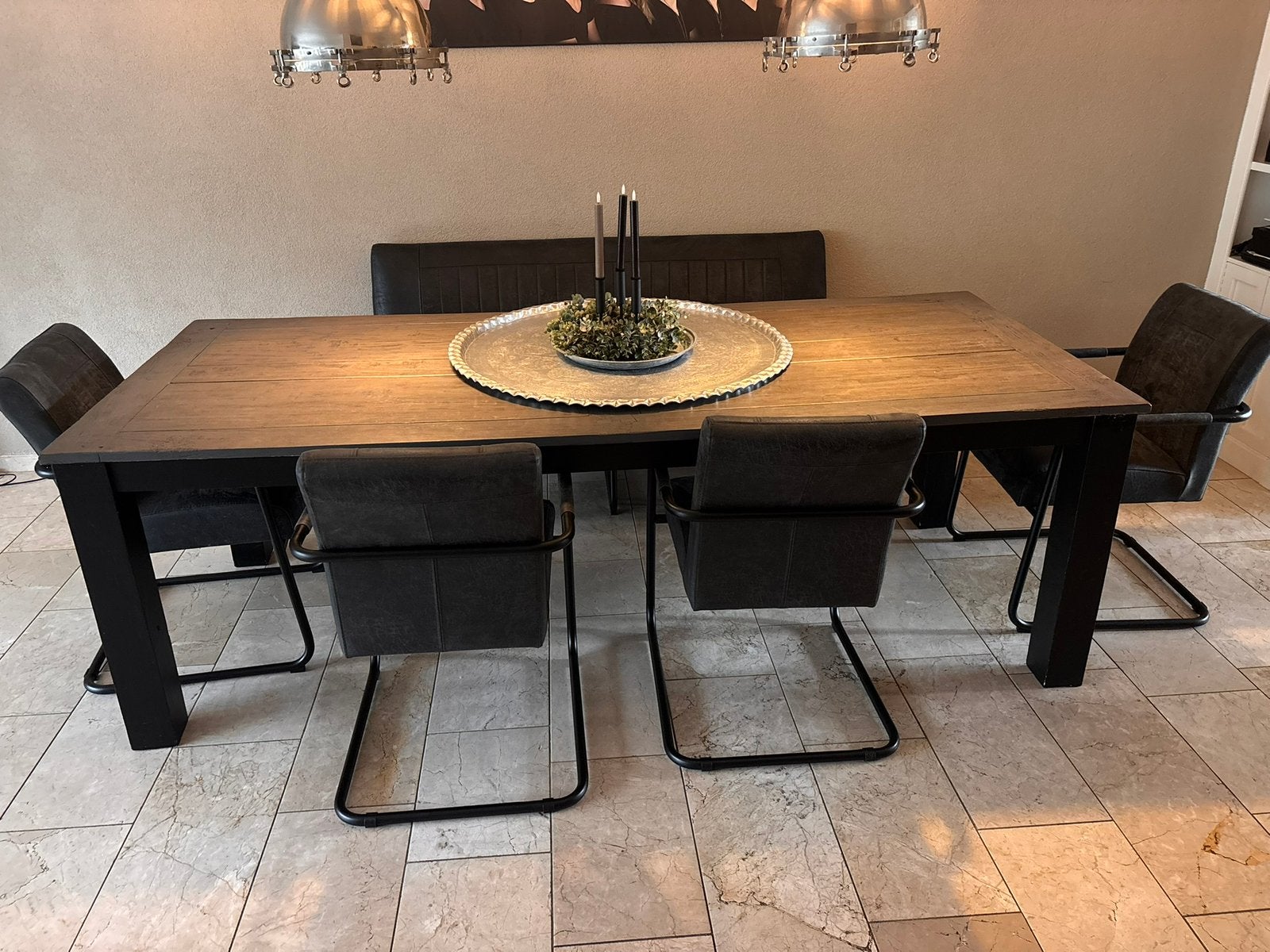 Eetkamer set, Ophalen, 200 cm of meer, 50 tot 100 cm, Zo goed als nieuw