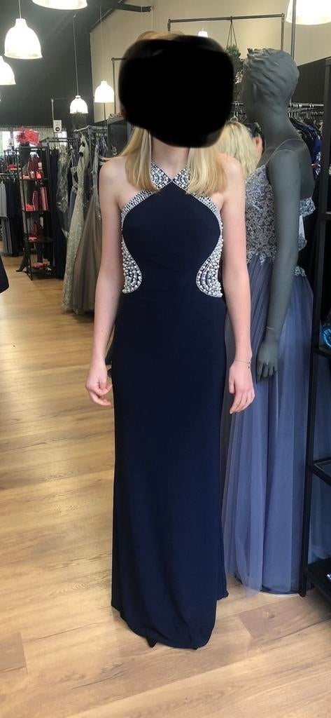 Donkerblauwe galajurk van Luxuar Limited, Kleding | Dames, Galajurk, Blauw, Ophalen of Verzenden, Zo goed als nieuw