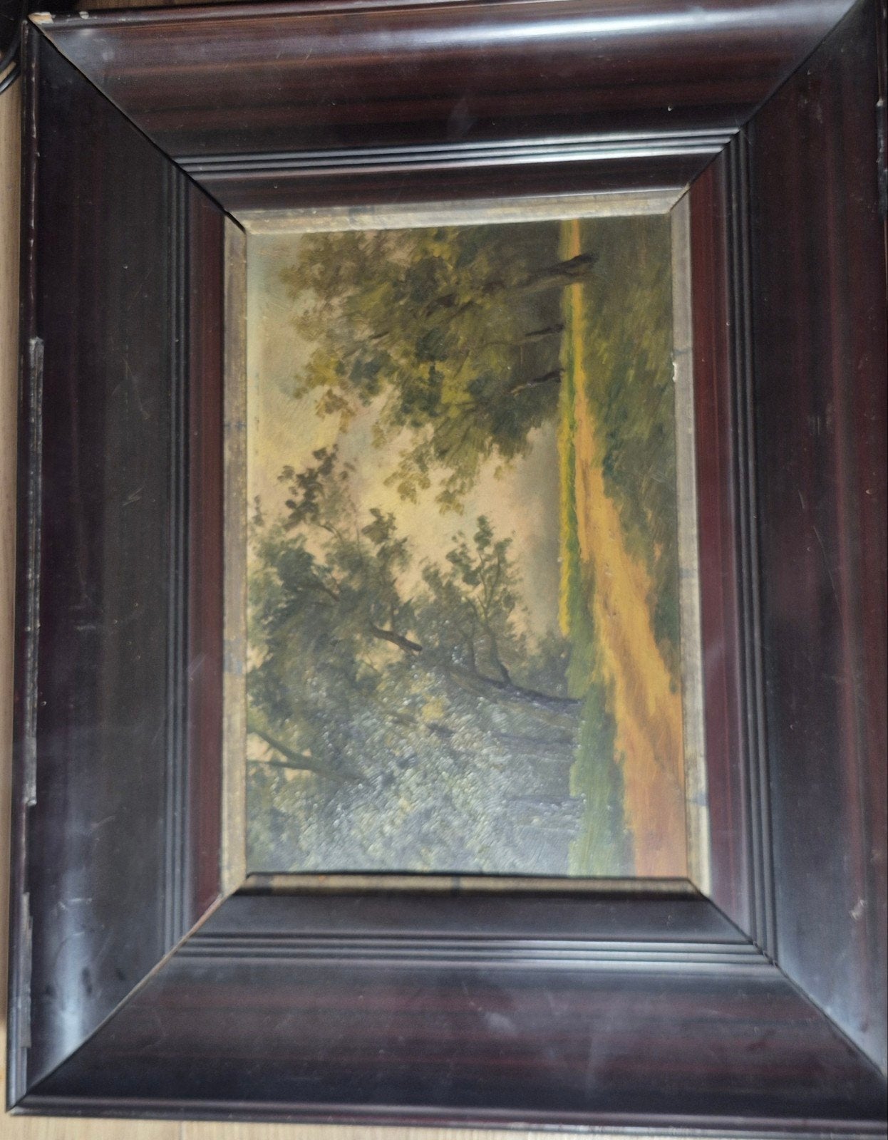 Oud Hollands Landschap Schilderij - Olieverf op Paneel, Ophalen, Paneel, Oud hollands, Landschap