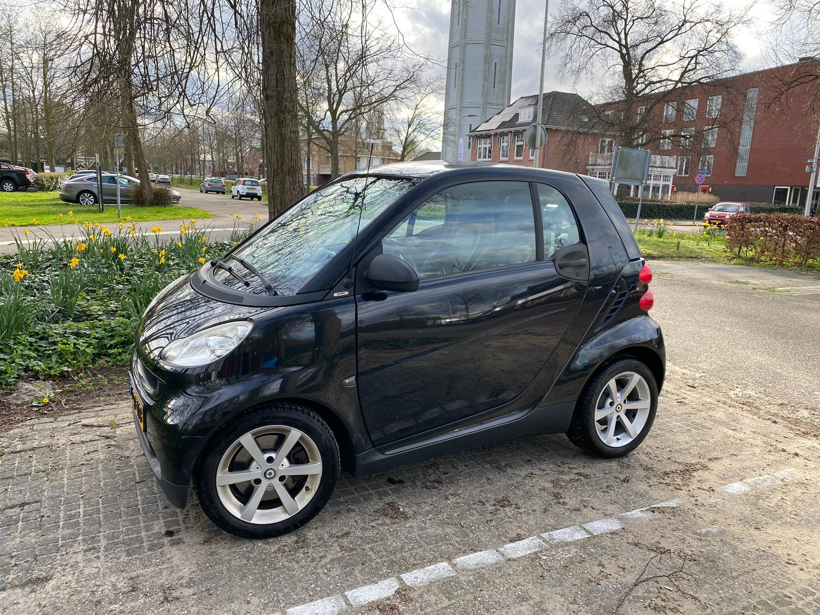 Smart ForTwo 1.0 62KW Coupe AUT 2008 Zwart, Auto's, Smart, Particulier, ForTwo, ABS, Airbags, Airconditioning, Apple Carplay, Bluetooth