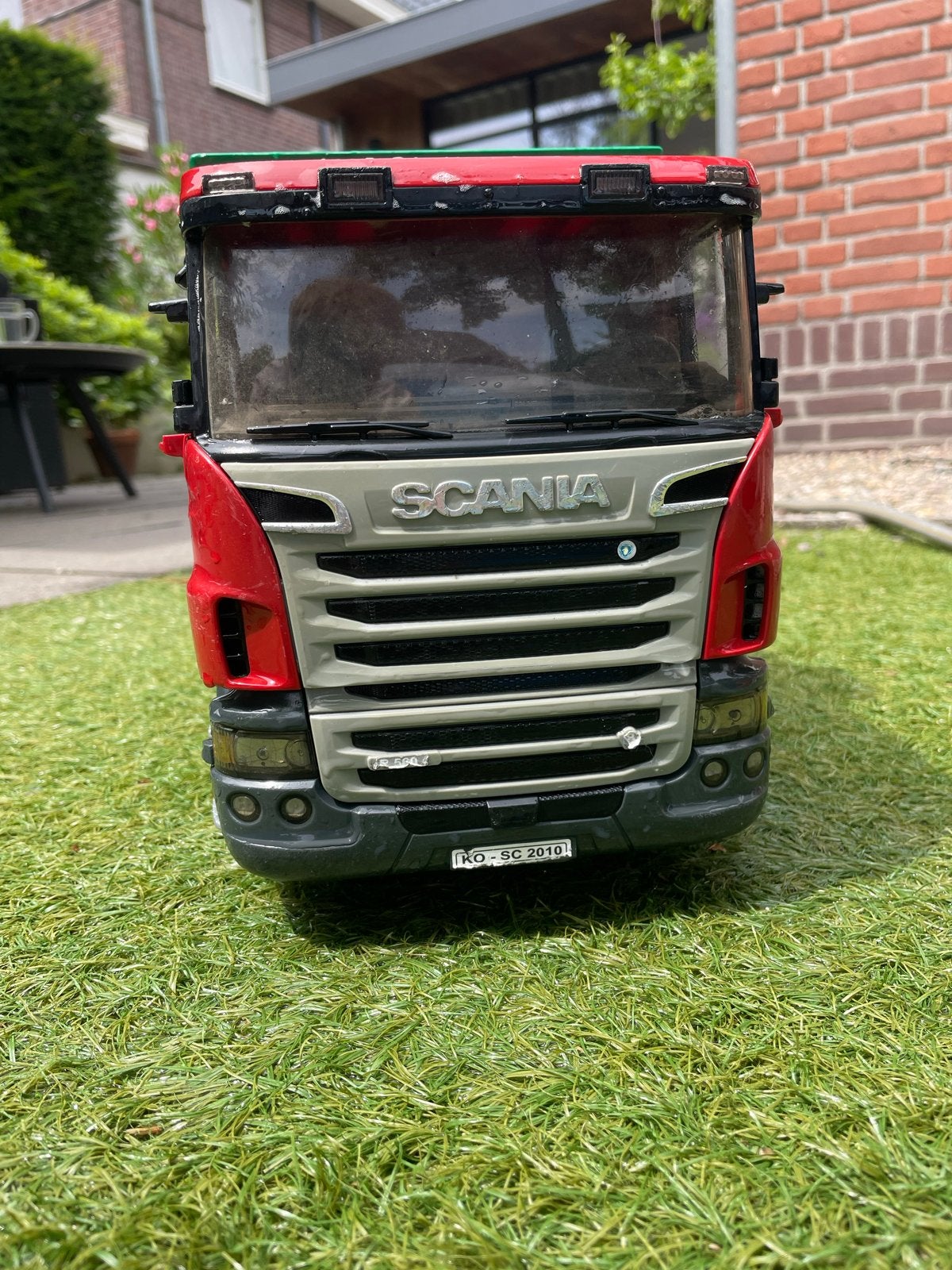 Scania kiepwagen speelgoedtruck, Ophalen, Gebruikt