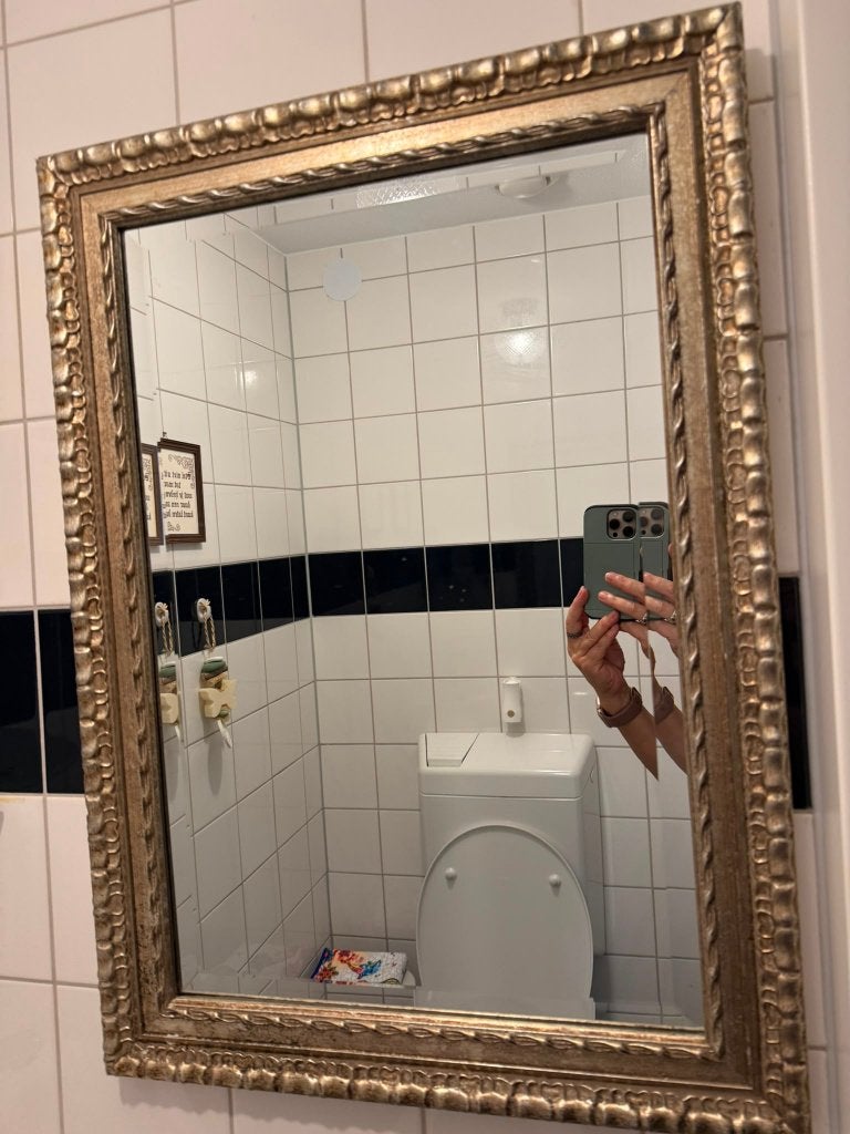 MOOIE CHIQUE SPIEGELS MET APARTE LIJST, Ophalen, Minder dan 50 cm, Zo goed als nieuw, Minder dan 100 cm