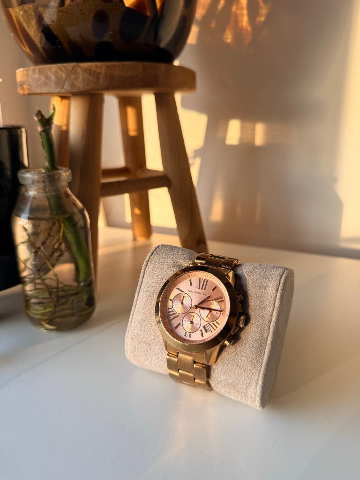 Michael Kors Roségoud Horloge - Gebruikt, Overige merken, Gebruikt, Staal, Verzenden