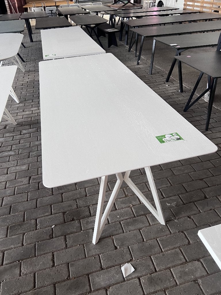 Studio Henk Eettafel 240cm Eiken wit Butterfly | €3069, nu, 100 tot 150 cm, Studio Henk, Ophalen of Verzenden, Studio Henk
