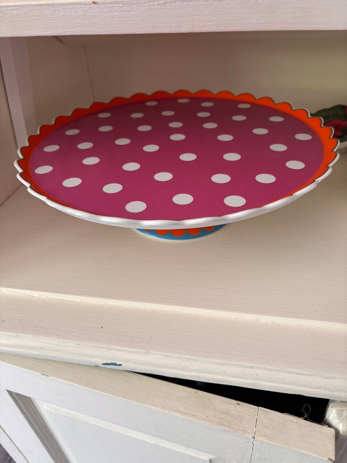 Oilily taartschaal, Ophalen