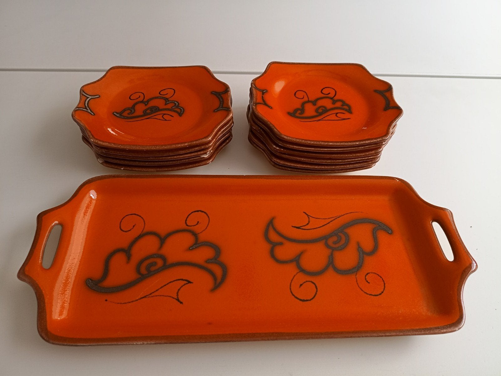 Flora gouda gebaksbordjes en cakeschaal, Ophalen