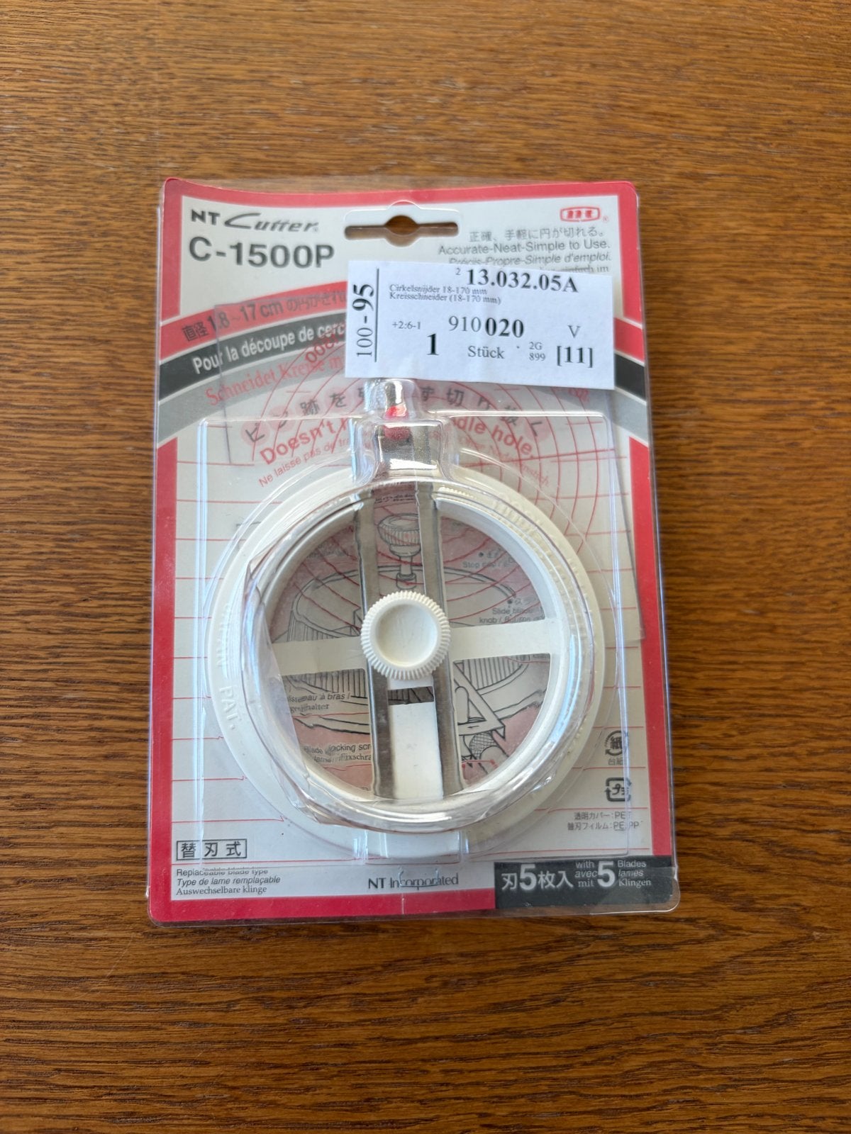 NT Cutter C-1500P Cirkelsnijder - In verpakking, gebruikt, Ophalen of Verzenden, Gebruikt, Snijgereedschap, Overige merken