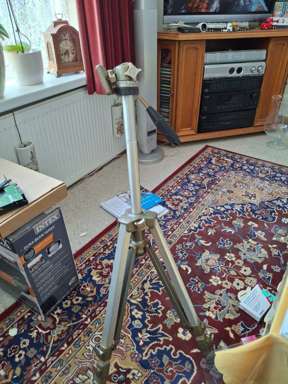 Stevig driepoot statief met balhoofd, 125 tot 150 cm, Met balhoofd, Gebruikt, Overige merken