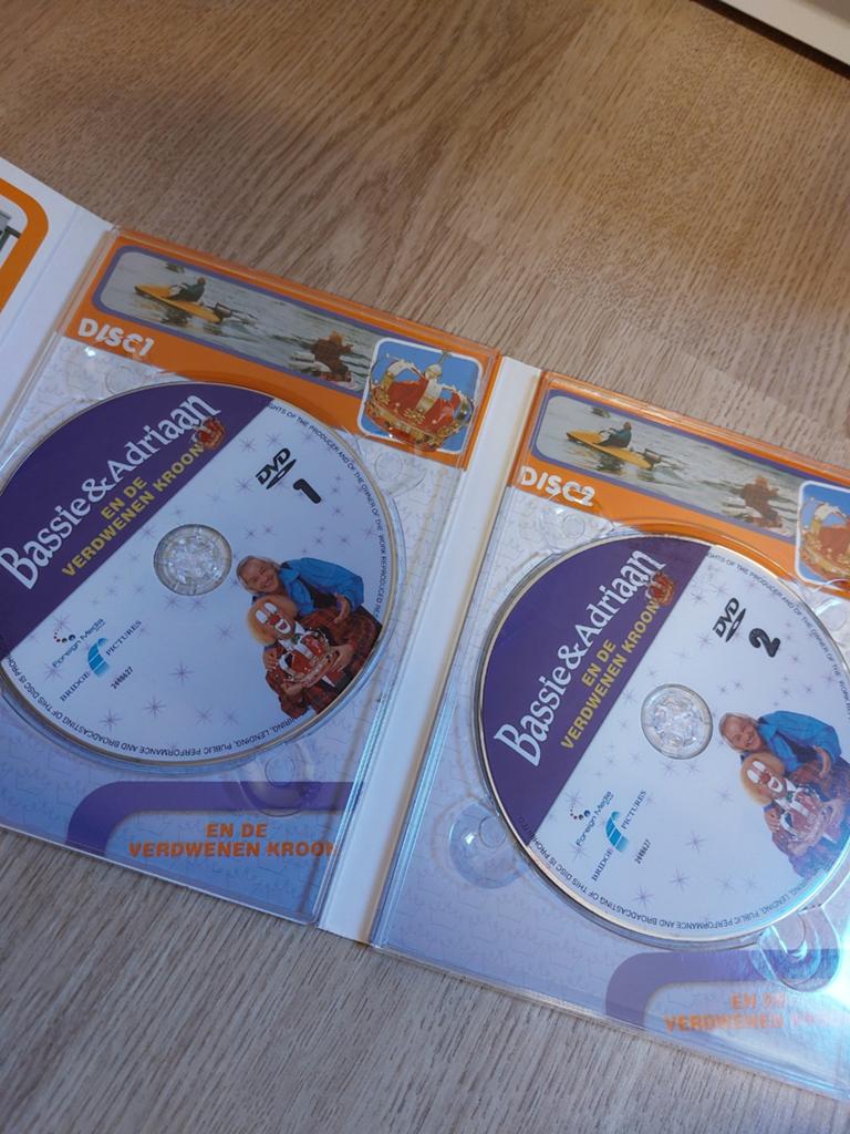 Bassie en Adriaan DVD de verdwenen kroon, Cd's en Dvd's, Ophalen of Verzenden