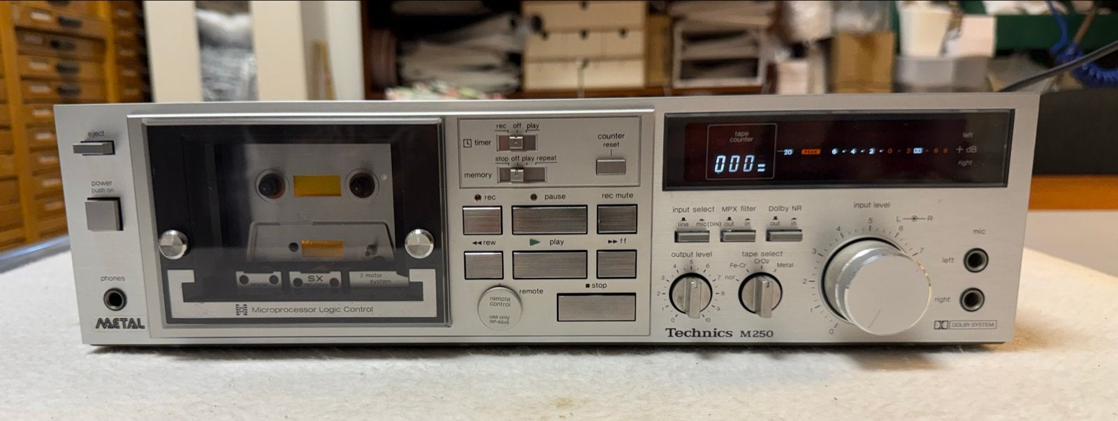 Technics M250 Cassettedeck - Vintage Hifi, Ophalen, Enkel, Overige merken, Tiptoetsen