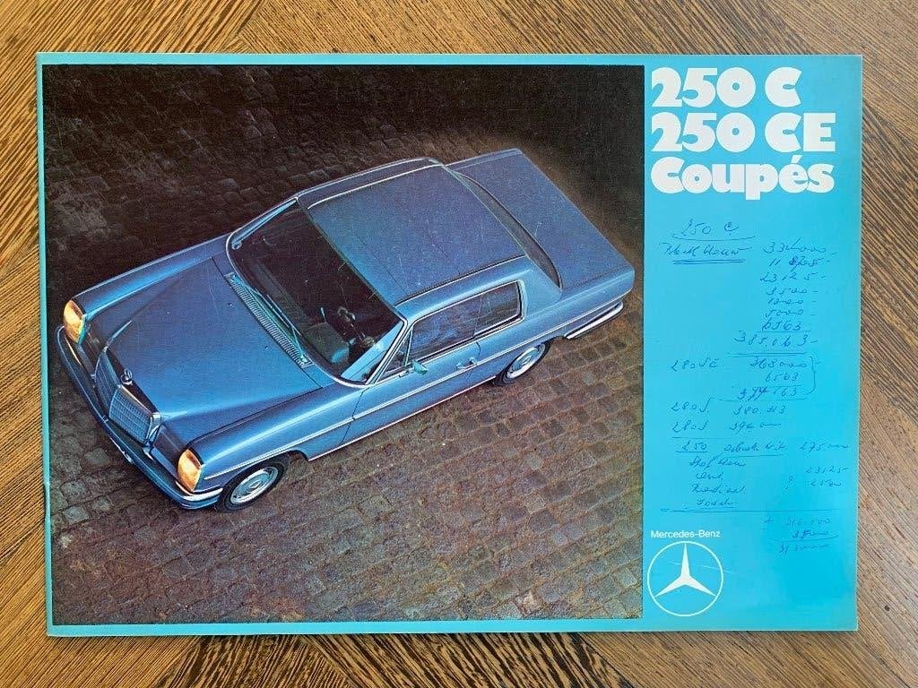Nederlandse brochure Mercedes-Benz 250 C / CE W114 1970, Gelezen, Mercedes-Benz, Mercedes, Ophalen of Verzenden