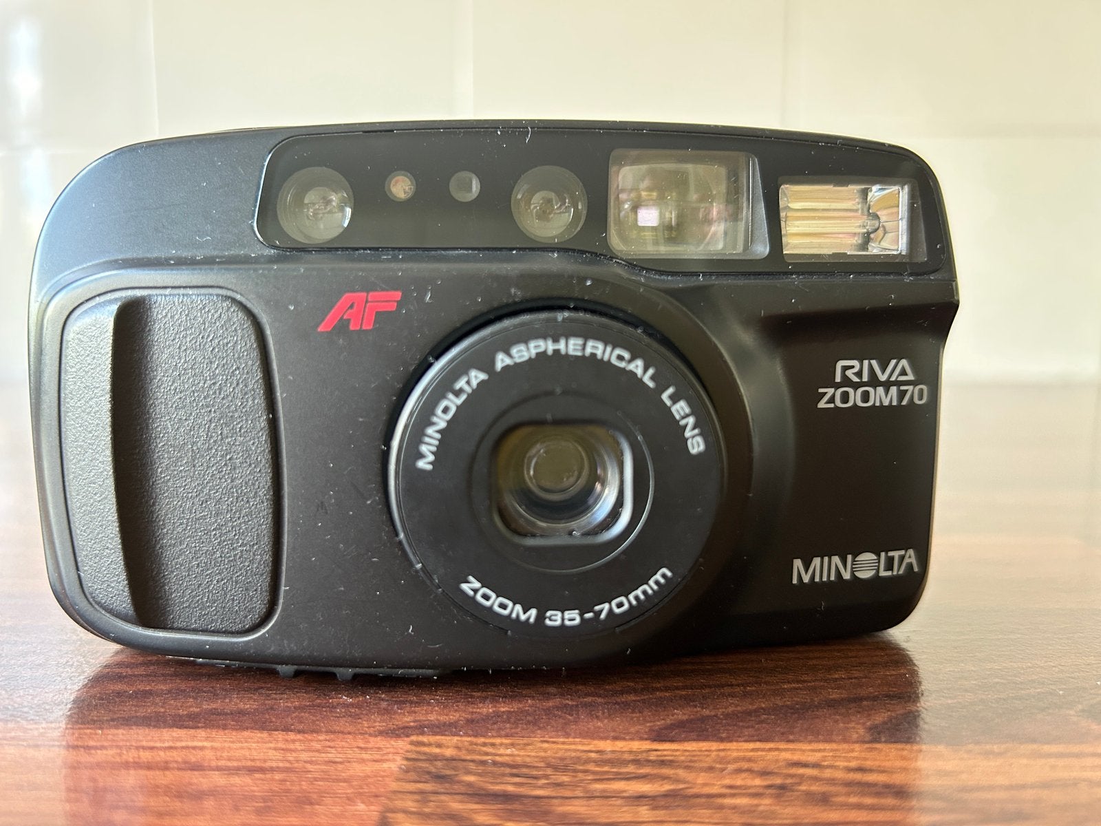 Minolta AF Riva Zoom 70, Ophalen of Verzenden, Gebruikt, Compact, Minolta