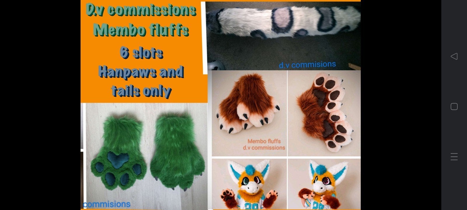 Fursuit tail / handpaw commission, Ophalen of Verzenden