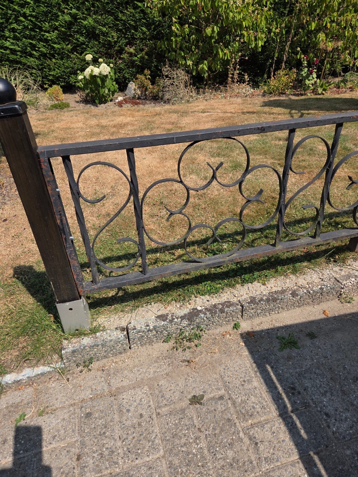 Sierlijk ijzeren hekwerk - Gebruikt, Tuin en Terras, Tuinhekken en Hekwerk, Gebruikt, Sierhekwerk, IJzer, Ophalen