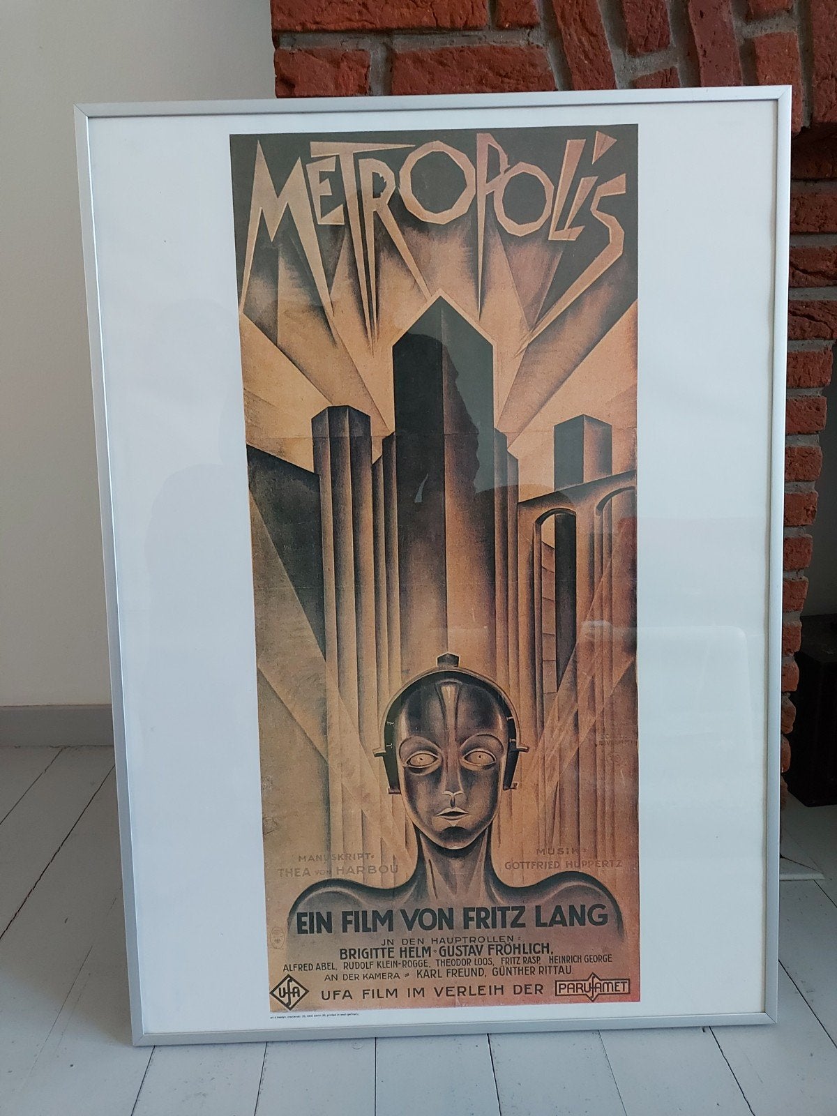 Vintage poster ScienceFiction film 1927 Metropolis ingelijst, Ophalen, Art+Design, Poster, Nvt