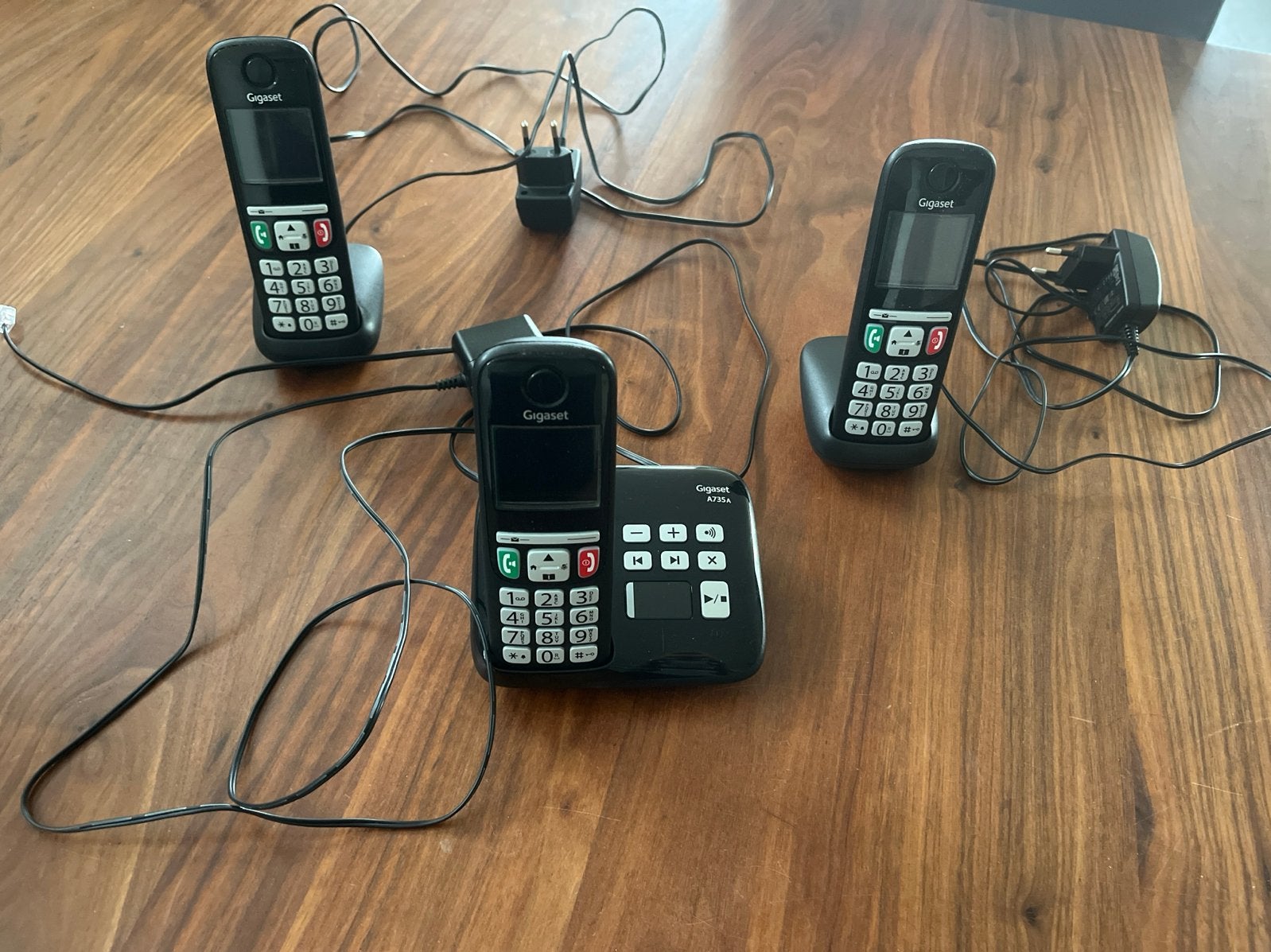 Gigaset A735A draadloze telefoons (3 stuks), Telecommunicatie, Vaste telefoons | Handsets en Draadloos, Ophalen of Verzenden, Gebruikt