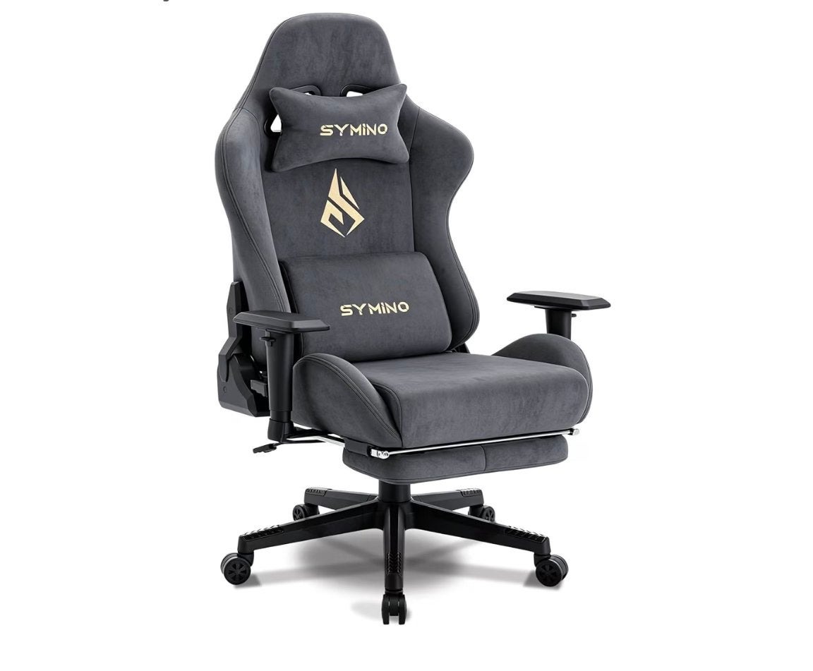 Symino Ergonomische Gaming Stoel - Grijs, Huis en Inrichting, Bureaustoelen, Ophalen, Zo goed als nieuw, Grijs, Bureaustoel