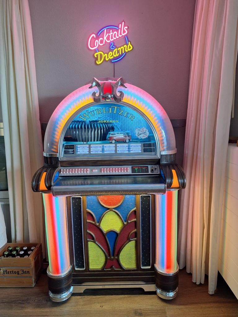 Wurlitzer 1050 Jukebox - Originele Amerikaanse Uitvoering, Ophalen, Gebruikt, 1950 tot 1960, Wurlitzer