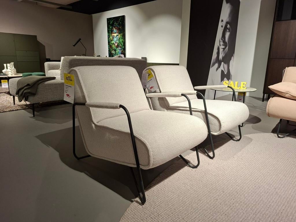 Showroommodel Enzo Luca Fauteuil Amalfi, Huis en Inrichting, Ophalen, Nieuw, Stof, 50 tot 75 cm