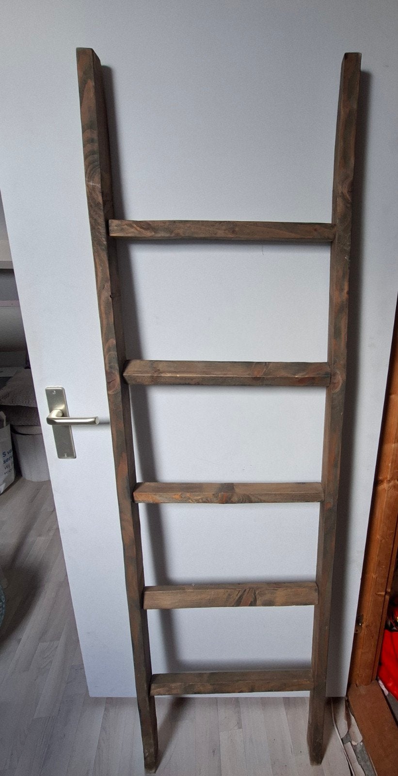 Decoratieve houten ladder - Rustieke uitstraling, Ophalen, Gebruikt, Ladder, Minder dan 2 meter