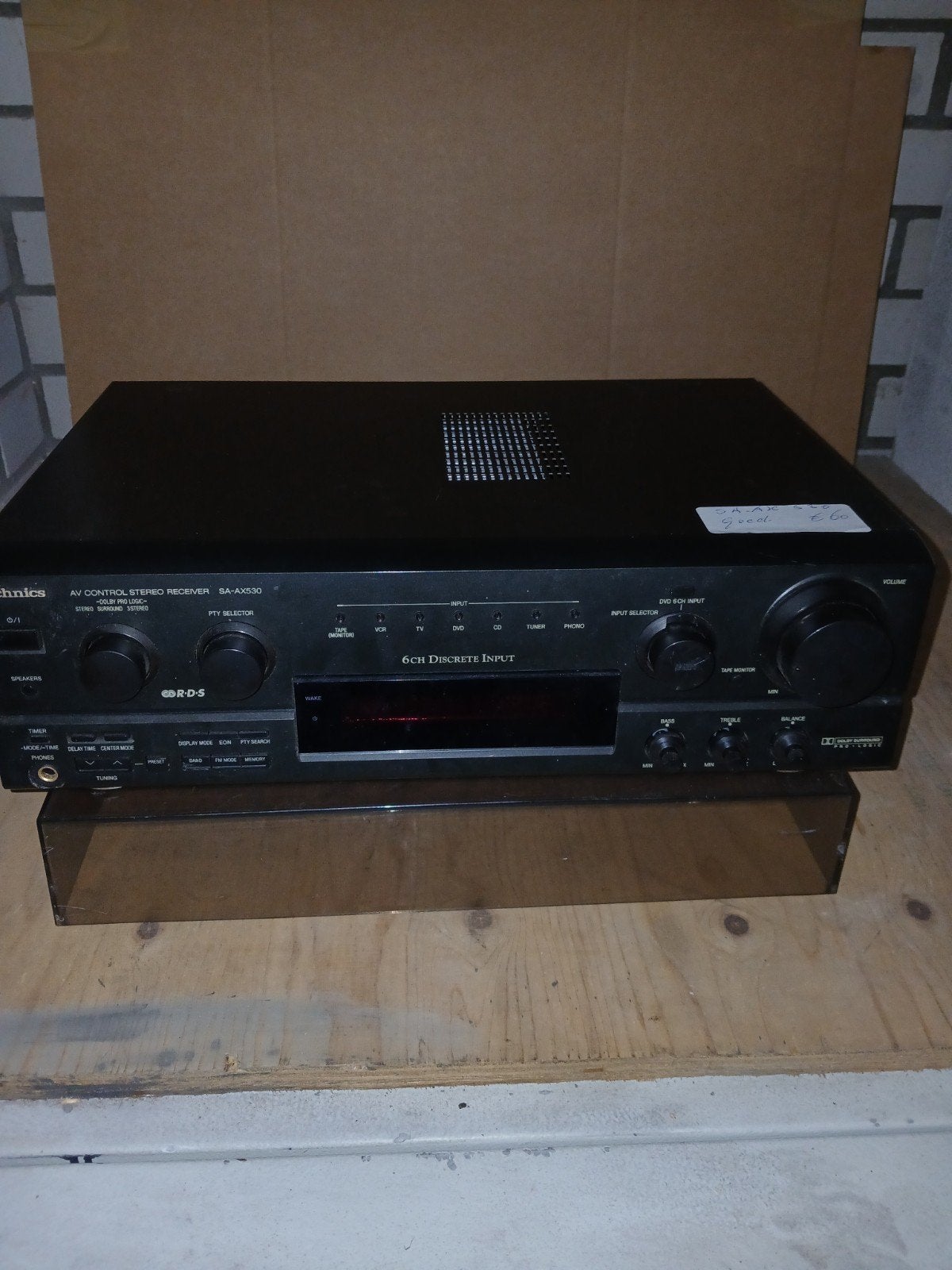 Technics SA-AX530 AV Control Stereo Receiver, Overige merken, Ophalen of Verzenden, 120 watt of meer, Gebruikt