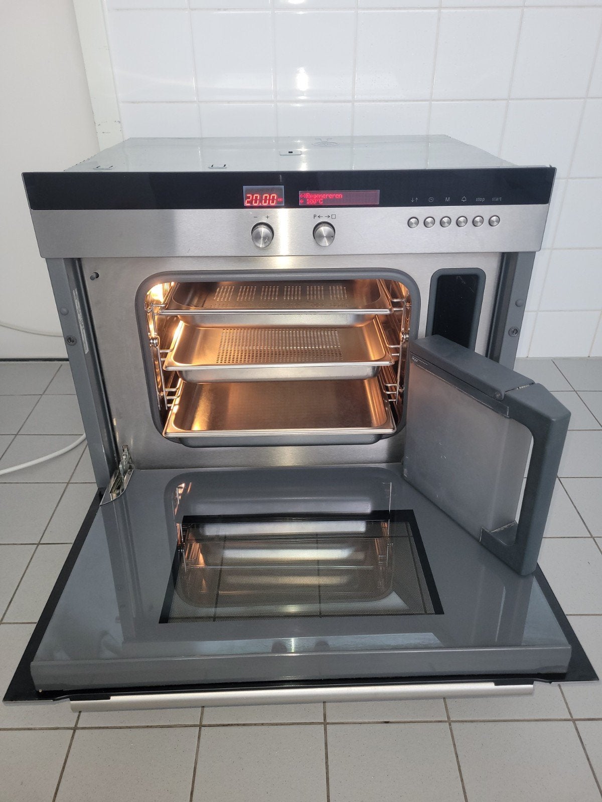 Mooie Siemens RVS inbouw stoom oven te koop., Ophalen, Zo goed als nieuw, Stoom