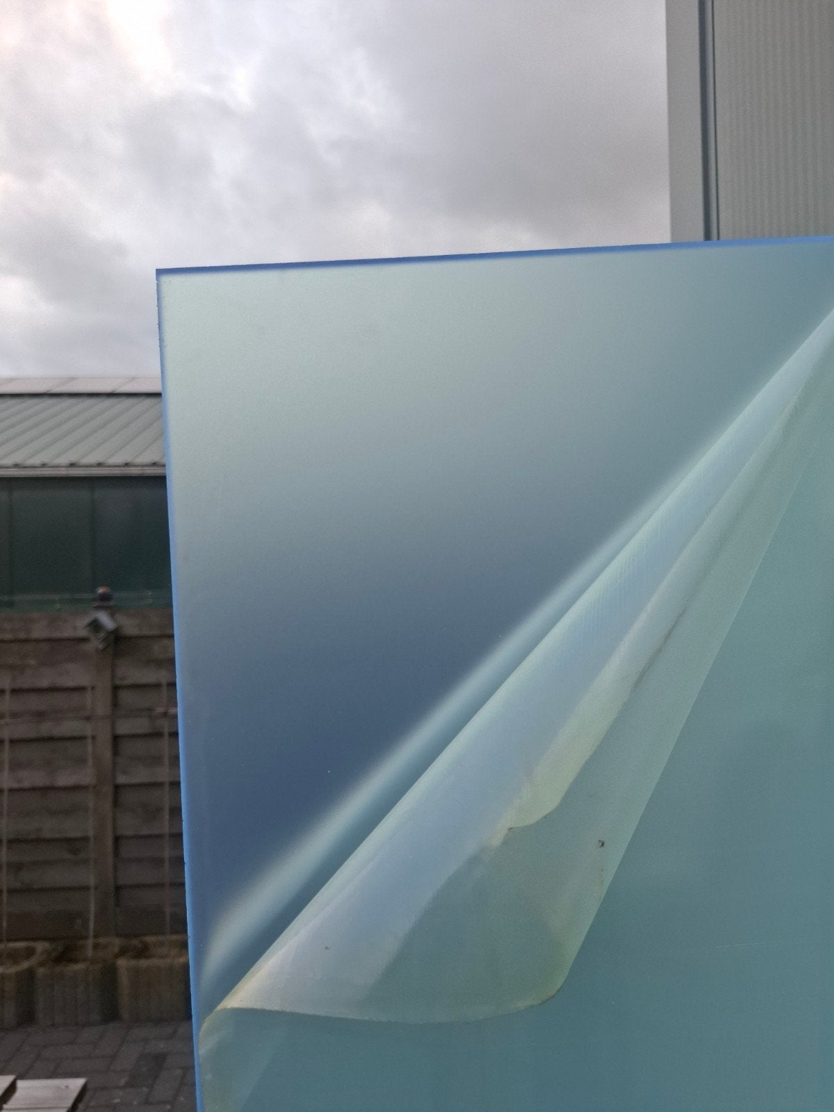 plexiglas transparant lichtblauw 9mm, Ophalen, Nieuw